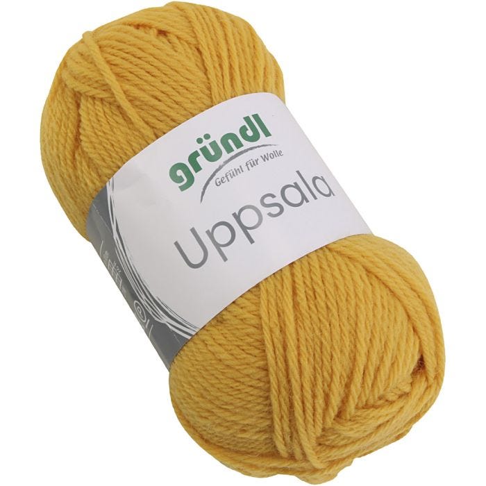 Pelotes de laine, L : 125 M, jaune, 50 gr/ 1 pièce