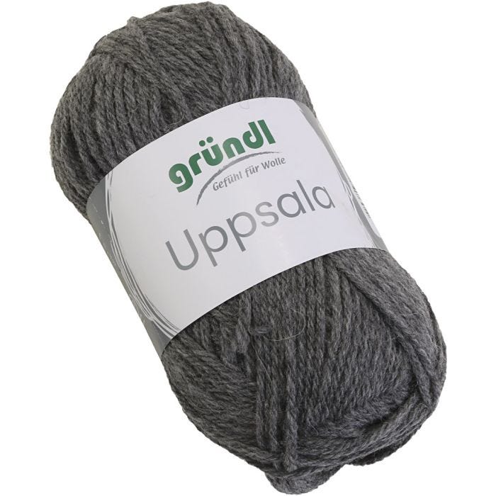 Pelotes de laine, L : 125 M, mix gris, 50 gr/ 1 pièce