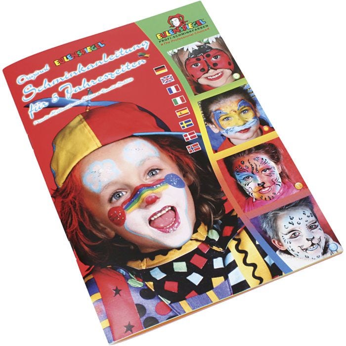 Livret de maquillage du visage d'Eulenspiegel, 19 idées de maquillage pour le visage, 1 pièce