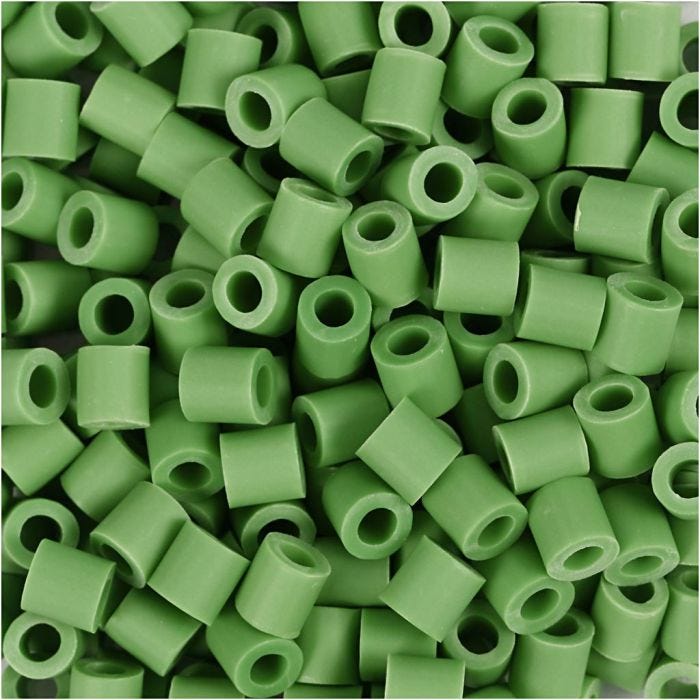 Les Perles NABBI BioBeads, dim. 5x5 mm, diamètre intérieur 2.5 mm, medium, vert, 1000 pièces/ 1 Pq.