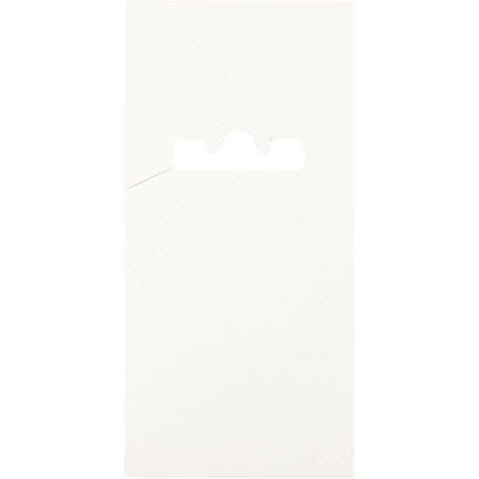 Carte pour crochets doubles, L : 123 mm, L : 58 mm, blanc, 200 pièces/ 1 Pq.