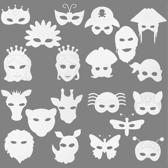 Masques , 64 pièces/ 1 Pq.