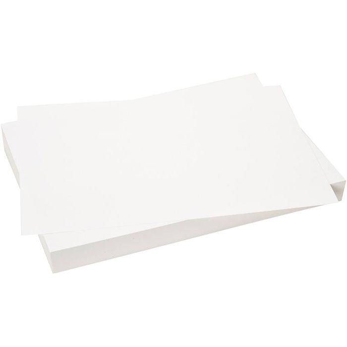 Papier Cartonné, A4, feuille 210x297 mm, 180 gr, blanc, 2x100 flles/ 1 Pq.