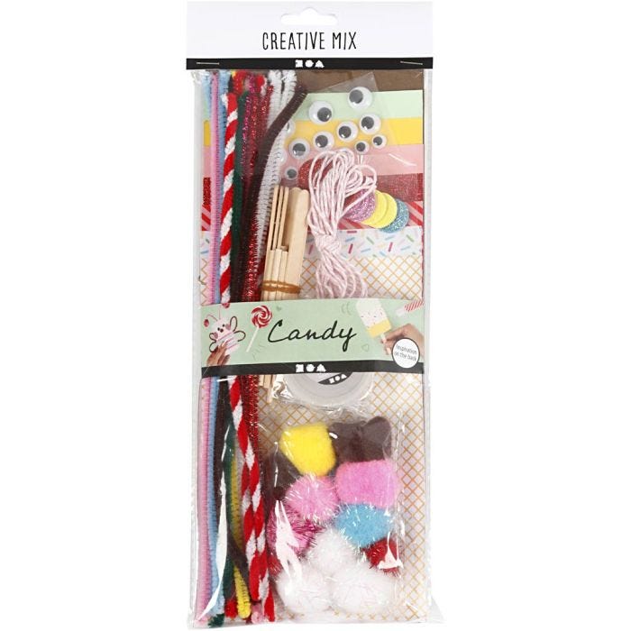 Assortiment de matériel créatif, Sucreries, 1 Pq.