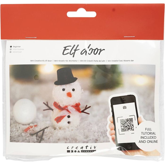 Mini Kit DIY Porte de Lutin, Bonhomme de neige, 1 Pq.