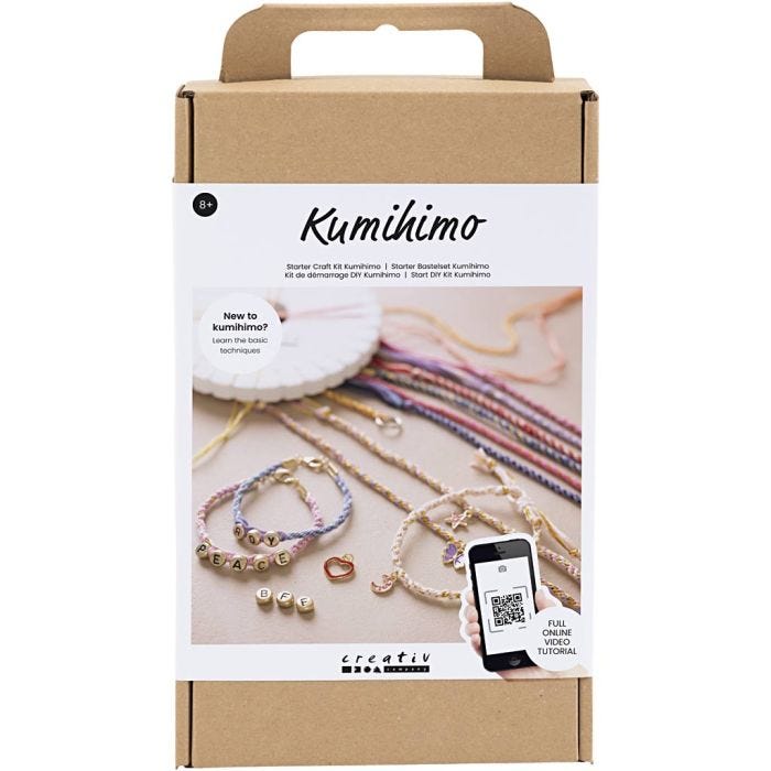 Kit de démarrage DIY Kumihimo, Bracelet d’amitié, 1 Pq.