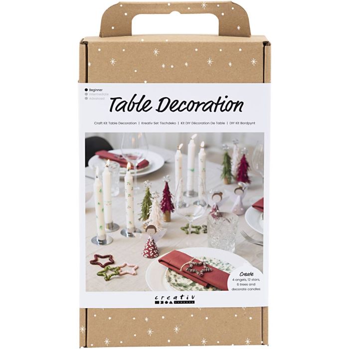 Kit DIY Décor de Table, Anges, sapins de Noël, étoiles, ass. de couleurs, 1 Pq.