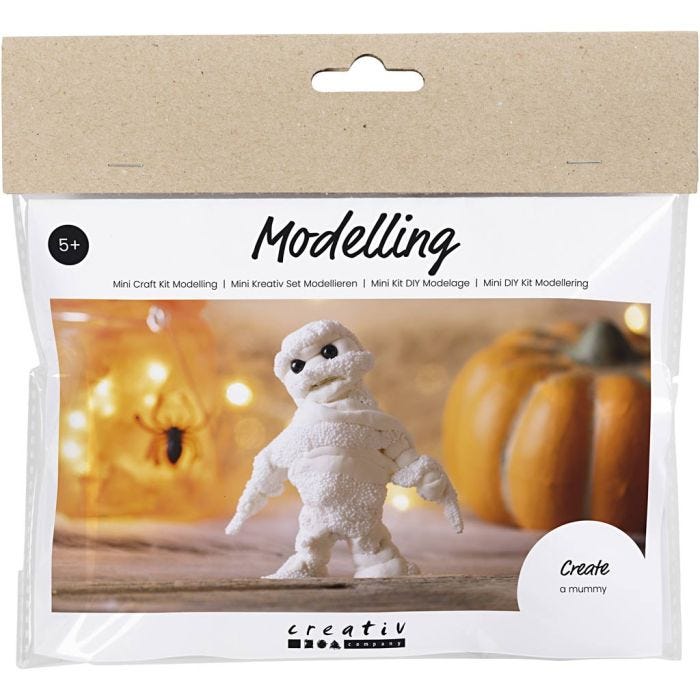Mini Kit DIY Modelage, Momie, blanc, 1 Pq.