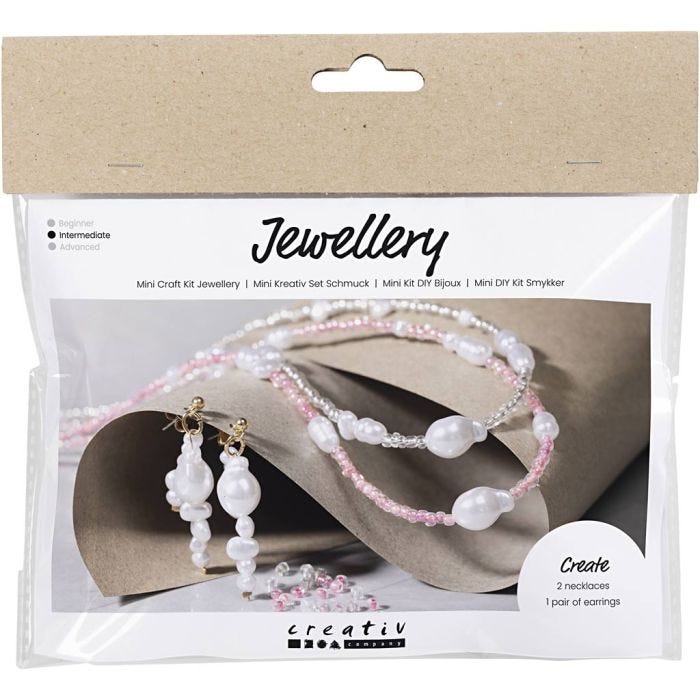 Mini Kit DIY Bijoux, Colliers et boucles d’oreilles, brillant, 1 Pq.