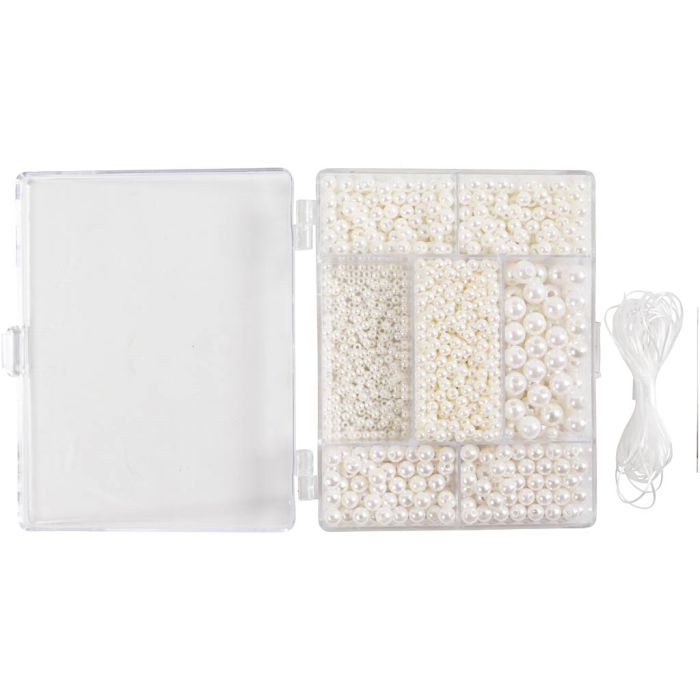 Mix Créatif Bijoux, Collier et bracelet, ca. 1200 pièce, nacré, 1 Pq.