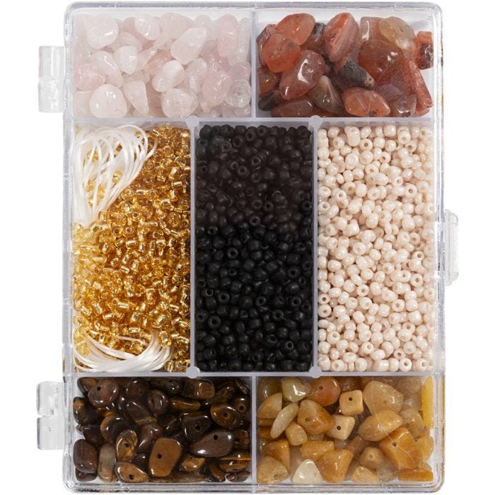 Mix Créatif Bijoux, Cristaux, dim. 2,6-10 mm, diamètre intérieur 0,8-1,2 mm, ass. de couleurs, 1 Pq.