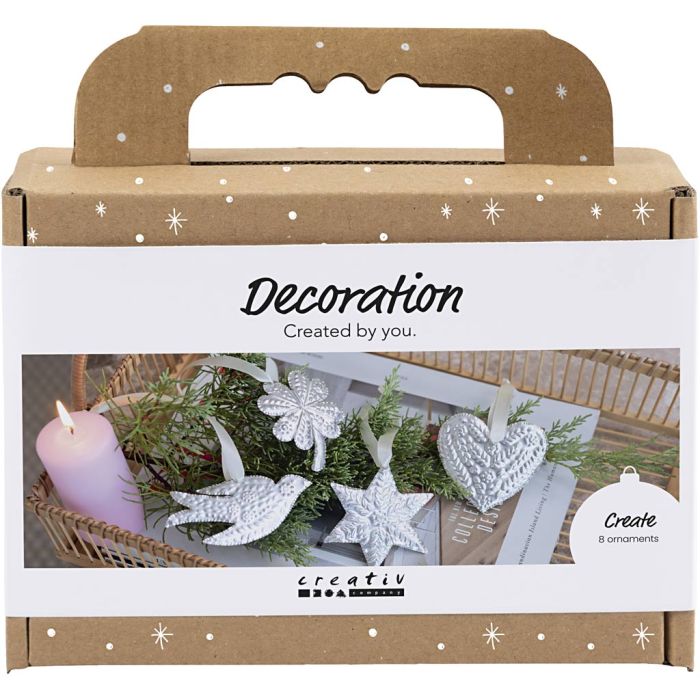 Mini Kit DIY Décoration, Objet décoratif de Noël, Argent métallisé, 1 Pq.