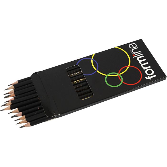 Crayon à papier, B,2B,4B,5B,6B,8B,9B,HB,H,2H,3H,4H, 2x12 pièces/ 1 Pq.