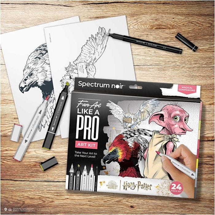 Kit DIY d’illustration, Harry Potter : Les compagnons magiques , ass. de couleurs, 1 Pq.