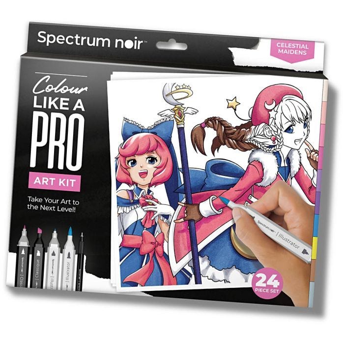 Kit DIY d’illustration, Les filles célestes, ass. de couleurs, 1 Pq.