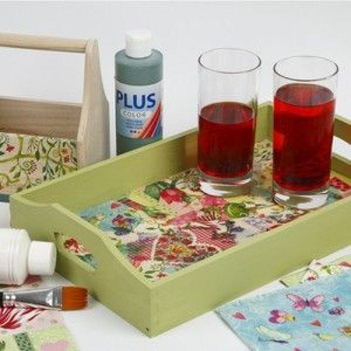 Decoupage tray