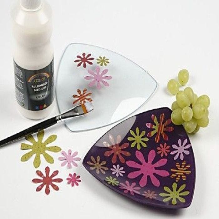 A glass dish
