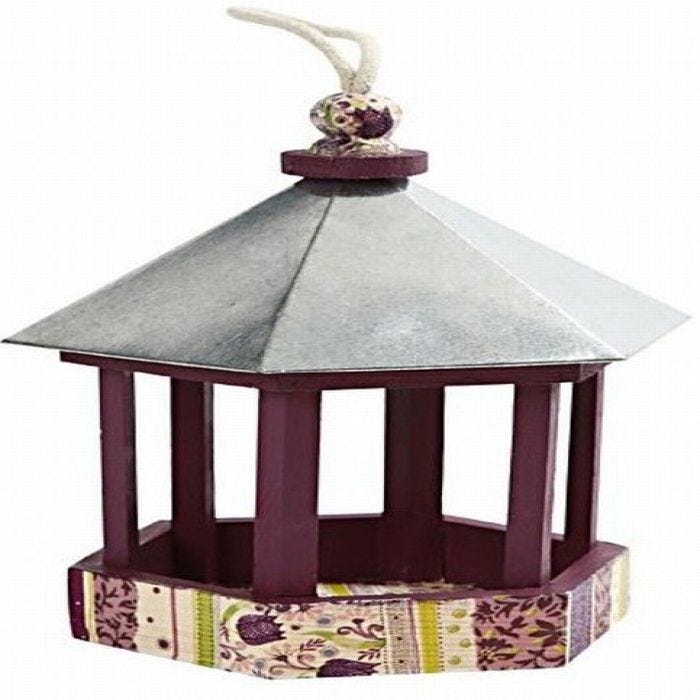 Bird table with zinc roof