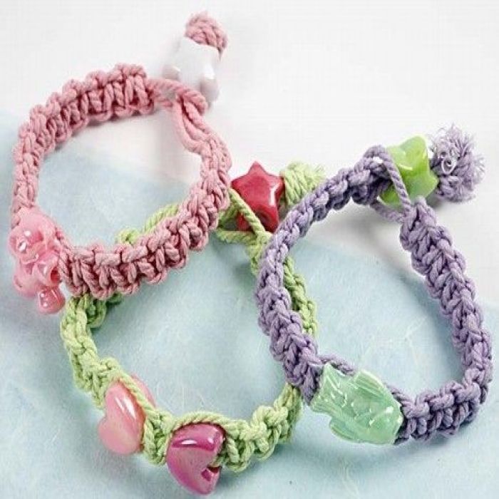Macramé pastel bracelets