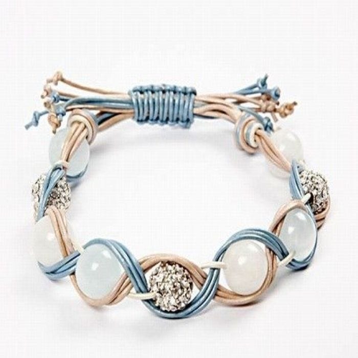 Braided bracelet with beads