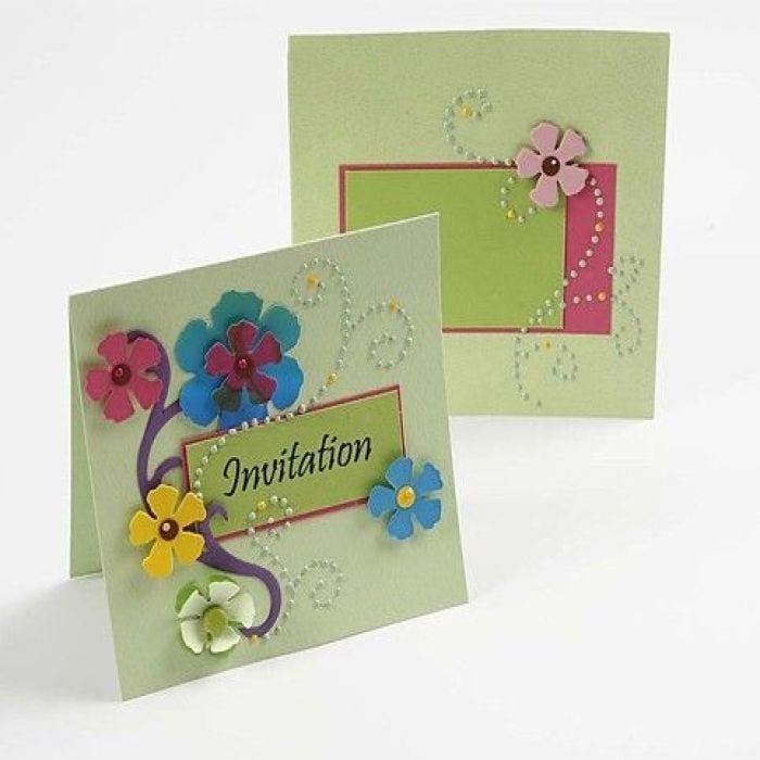 Invitation with flowers