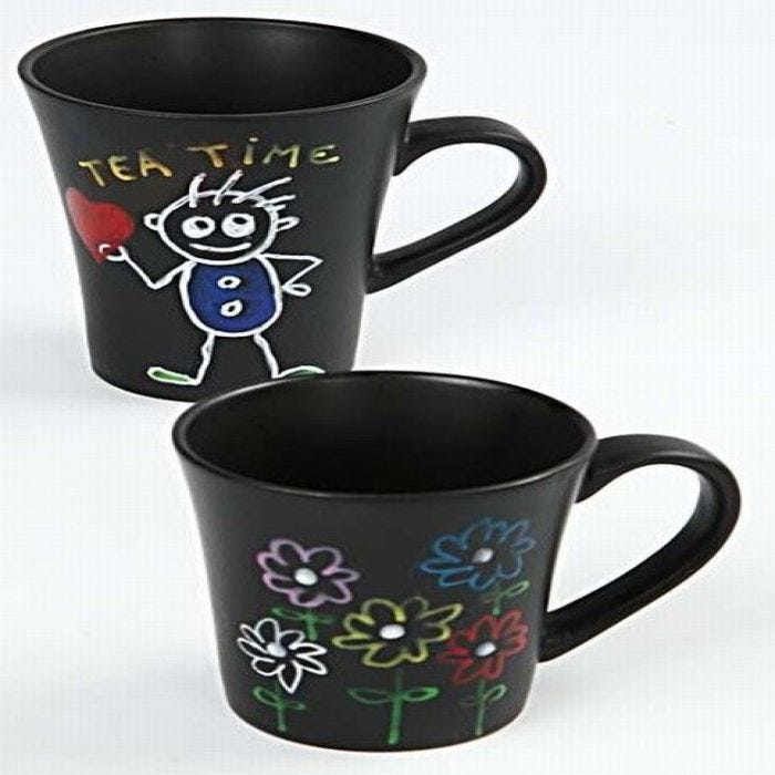 Marqueur pailleté pour mugs noirs