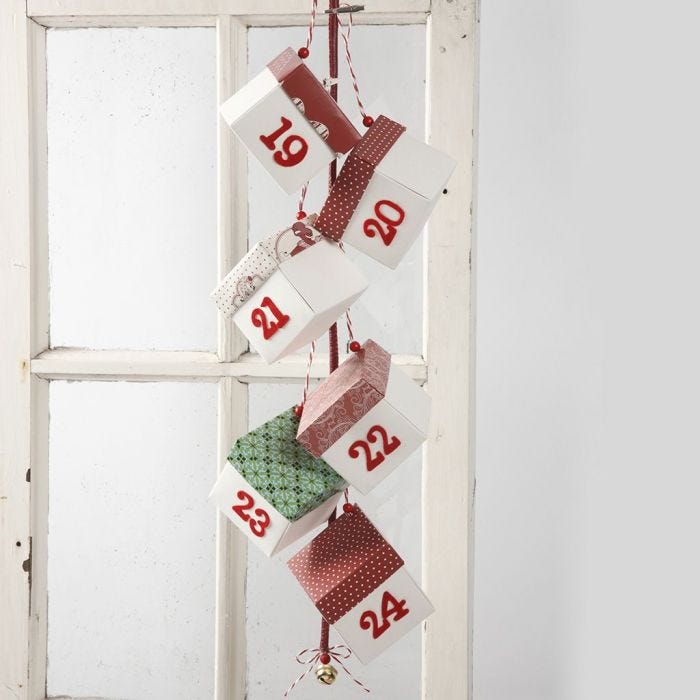 A Christmas Calendar with Fold-Yourself Boxes