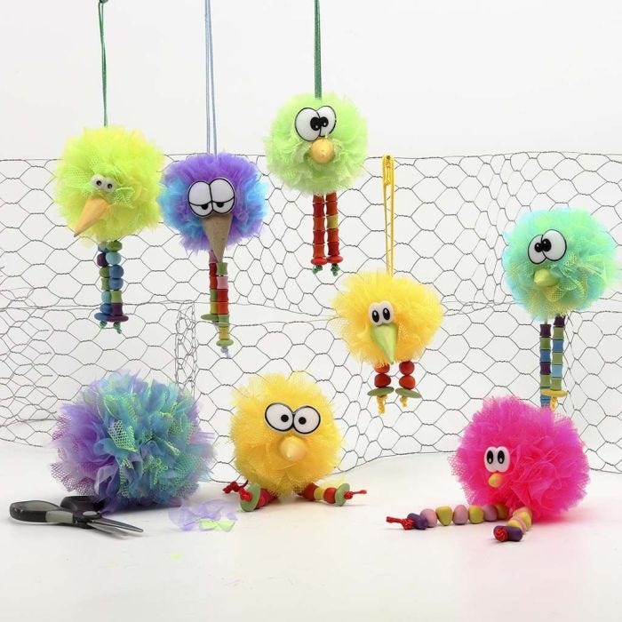 Des décorations de Pâques faites à partir de pompons