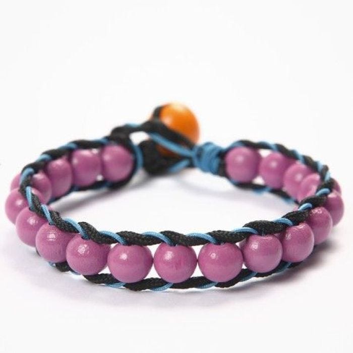 A Bracelet with Wooden Beads