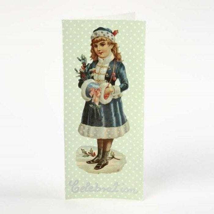  Une Carte de Vœux avec Découpage et Découpe Vintage