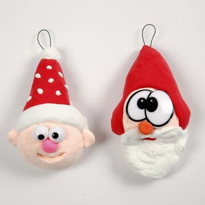 Silk Clay Pixie Decorations with Funny Plastic Eyes