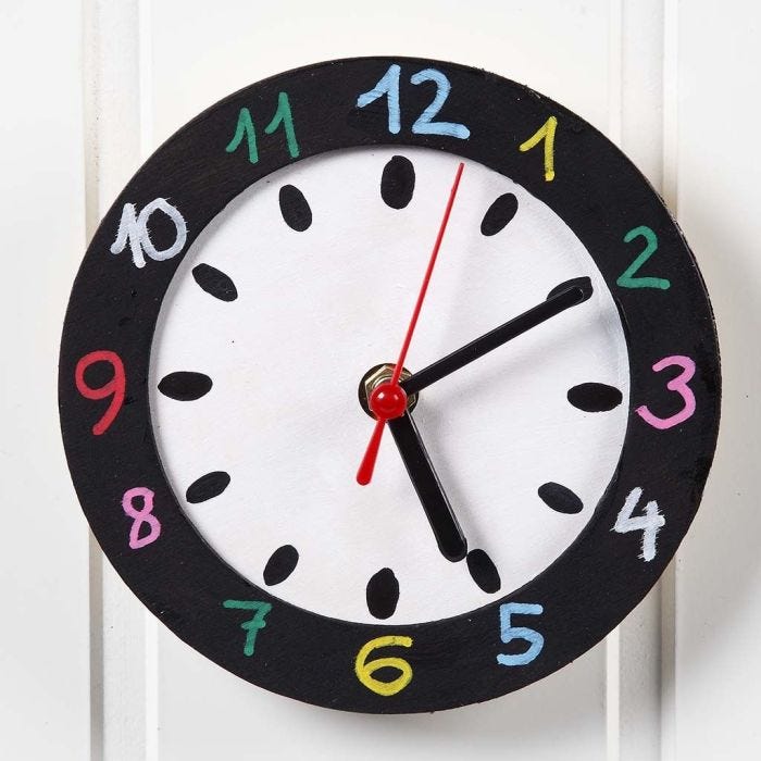 A Wall Clock with a painted Face and Frame