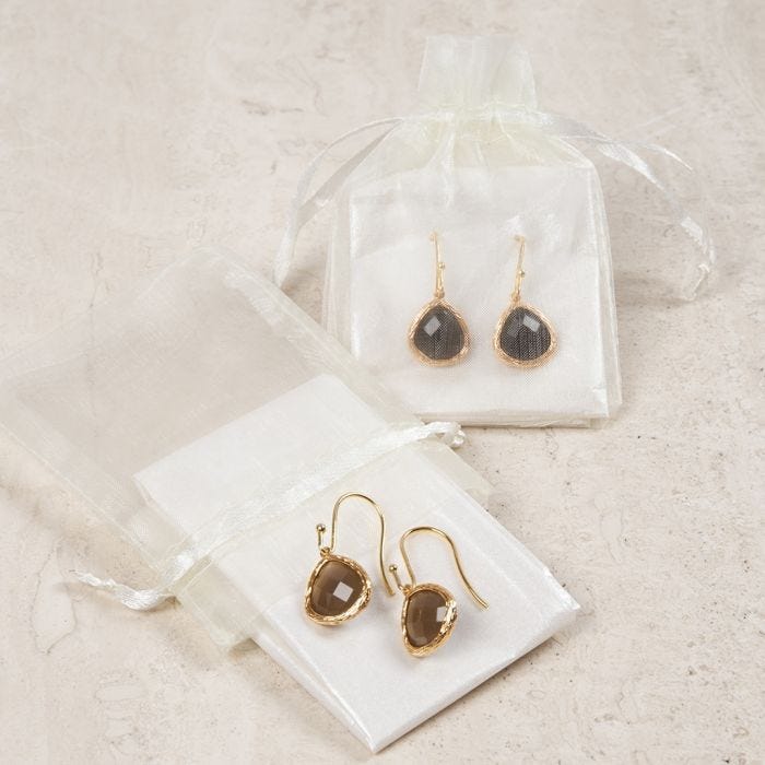 Boucles d'oreilles avec pendentif en pierre