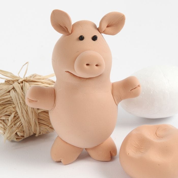 Un cochon en pâte Silk Clay