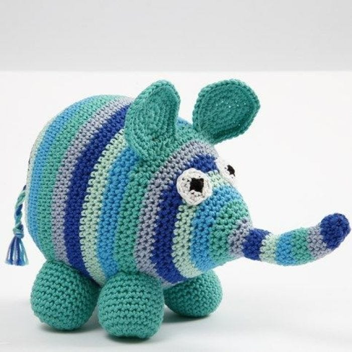 Un éléphant crocheté