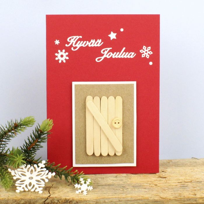 Tonttuovi joulukortissa