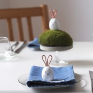 A rabbit place card made from Fimo Air modelling clay