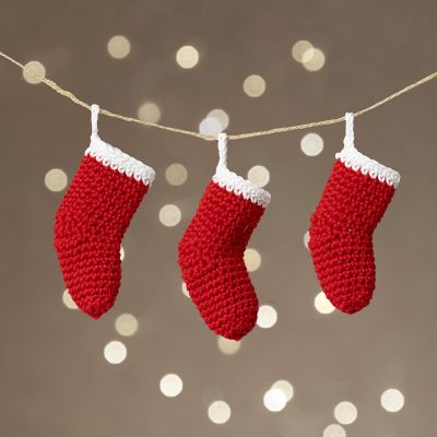Mini bas de Noël crochetés
