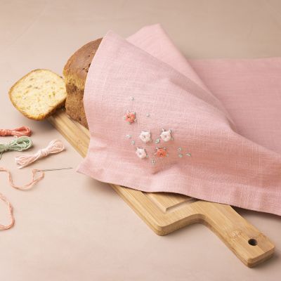 Serviette brodée