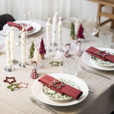 Décorations de table de Noël faites maison