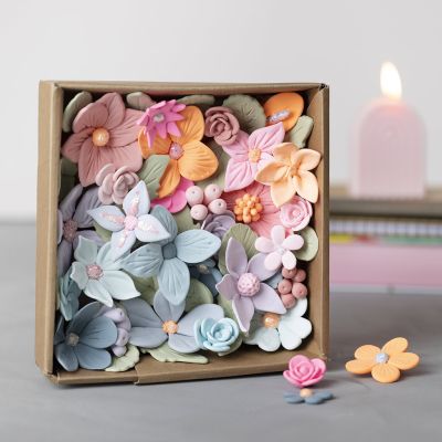 Boîte à fleurs en Silk Clay® et Glitter clay