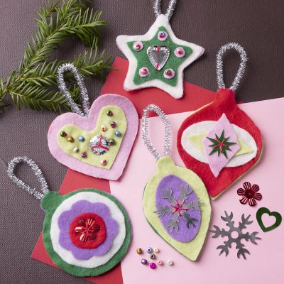 Décorations de Noël avec feutre
