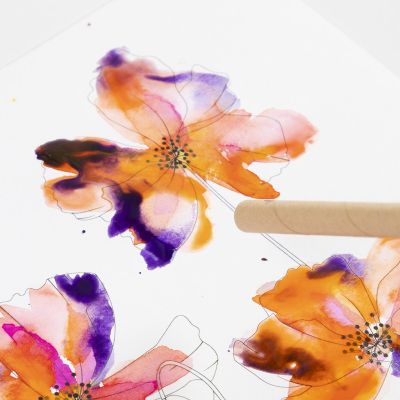 Comment créer des effets d’aquarelle avec un tube de soufflage