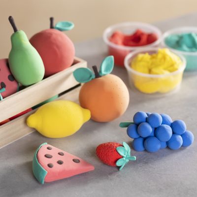Des fruits et des légumes en pâte Silk Clay® pour jouer à la cuisine
