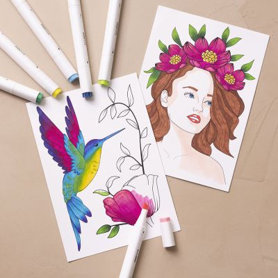 Kit de démarrage DIY : Apprenez à colorier avec des feutres à alcool