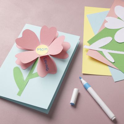 Fleurs cartonnées avec bonjours