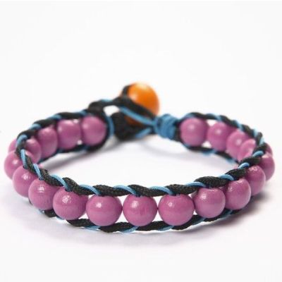 A Bracelet with Wooden Beads