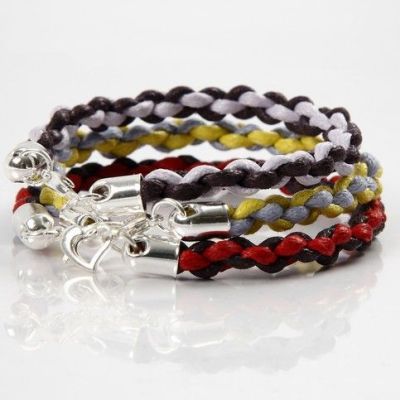 Bracelets tressés selon la technique japonaise