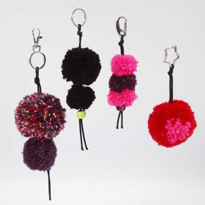 Porte-clés avec pompons