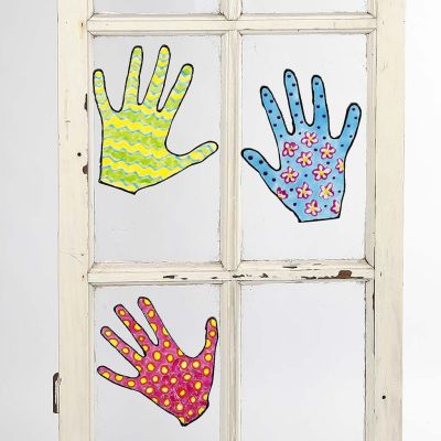 Dessins peints et amovibles pour fen&ecirc;tre